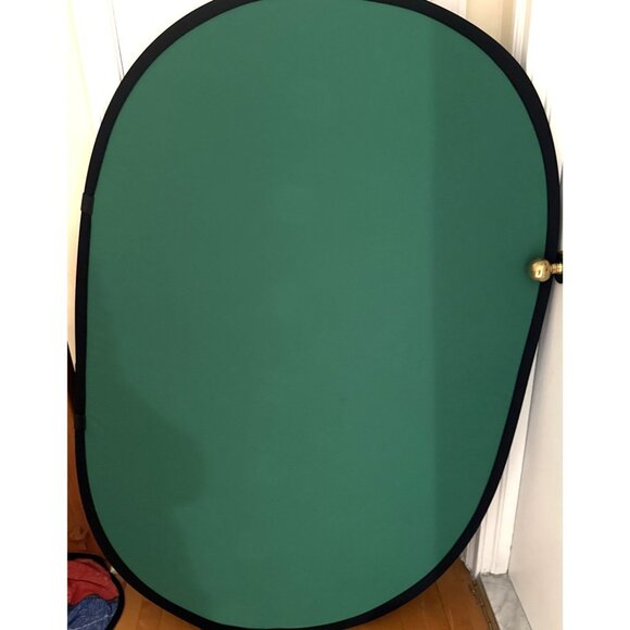 59x39” Green Blue Screen Backdrop Collapsible Oval Background Studio Photo - Picture 5 of 5